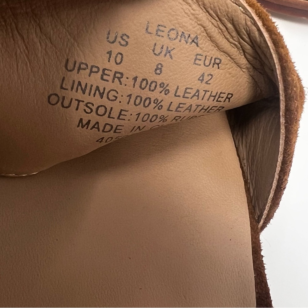 Ralph Lauren Leona Espadrille Size 10 Suede Brown Platform Wedge sandals New - Picture 11 of 12